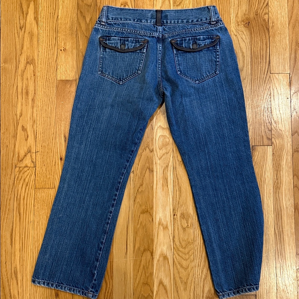 Abercrombie & Fitch Bootcut Jeans Y2K Low Rise Dark Wash Size 2 - Picture 3 of 7